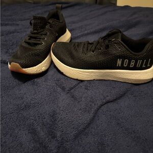 NOBULL Black Knit Sneakers with White Sole